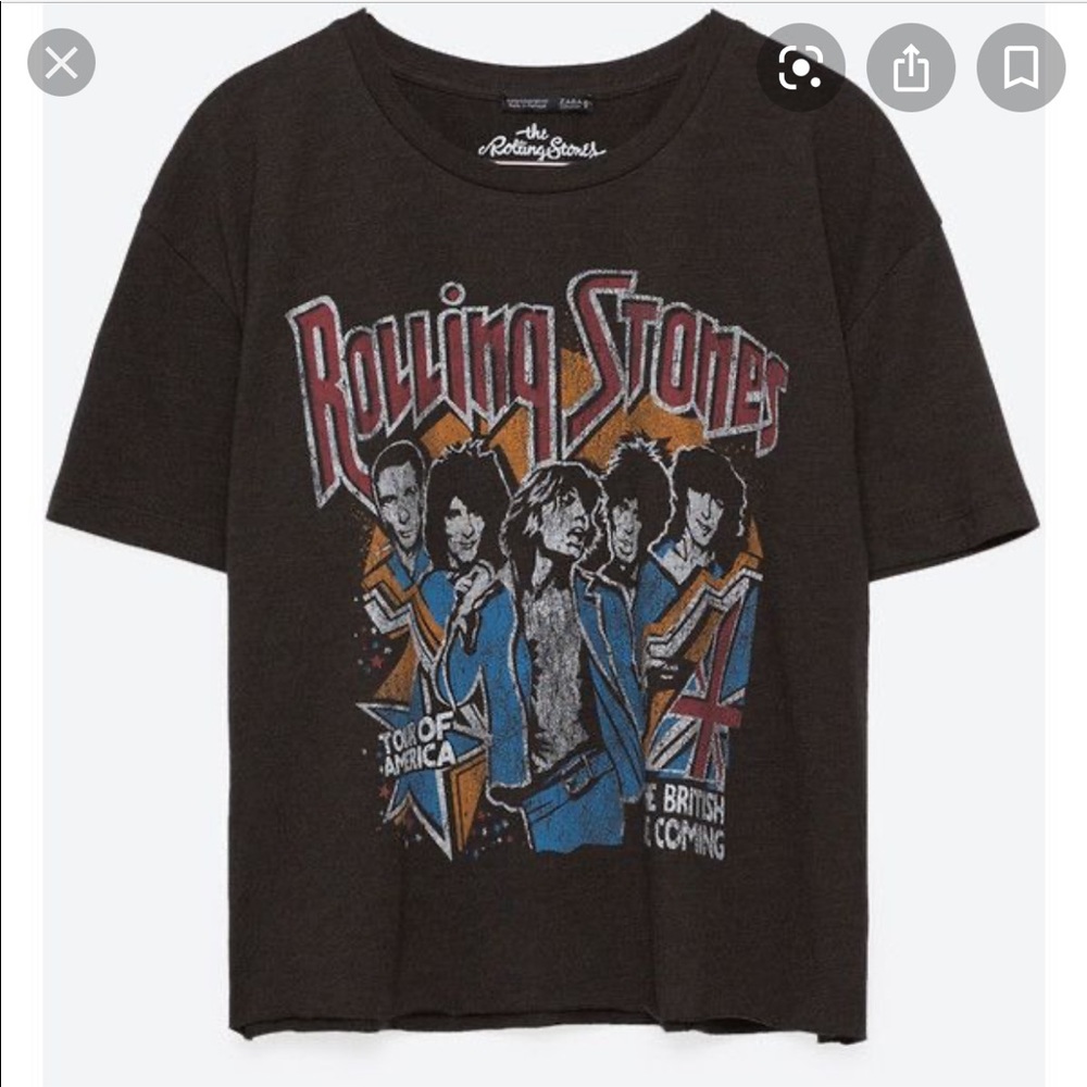 Rolling stones vintage crop top